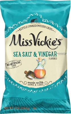 Miss Vickies Kettle Cooked Sea Salt & Vinegar Potato Chips - 8 Oz - Image 2