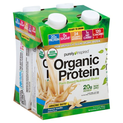 Purely Inspired Ready To Drink Vanilla Protein Shake Organic - 4-6 Fl. Oz.