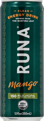 Runa Organic Clean Energy Drink Mango Tango - 12 Fl. Oz. - Image 2