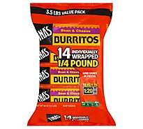 Tinas Burritos Bean & Cheese Value Pack 14 Count - 56 Oz