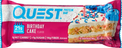 Quest Bar Protein Bar Coated Birthday Cake - 2.12 Oz - Image 2