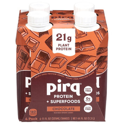 Pirq Plant-Based Decadent Chocolate Protein Shake in Cartons - 4-11 Fl. Oz. - Image 3