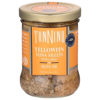Tonnino Tuna Fillets With Garlic In Olive Oil - 6.7 Oz - Image 1