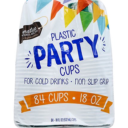Signature Select Cups Party Green 18oz Shp - 84 Count