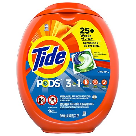 Tide PODS Liquid Laundry Detergent Pacs Original - 96 Count
