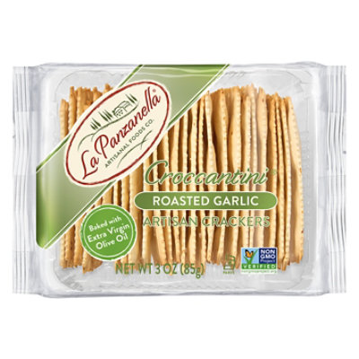 La Panzanella Roasted Garlic Croccantini Mini Artisan Crackers - 3 Oz - Image 1
