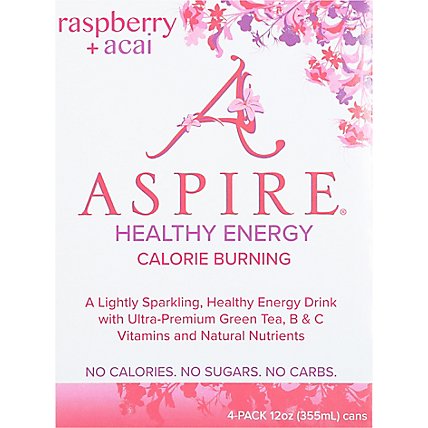 Aspire Energy Raspberry Acai 4pk - 48 Oz - Image 2