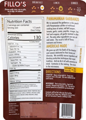 Fillos Beans Garbanzo Panamanian - 10 Oz - Image 3