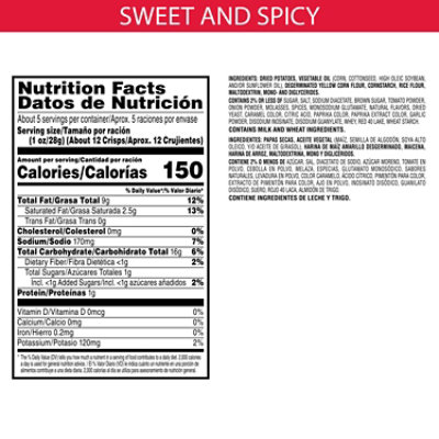 Pringles Wavy Potato Crisps Chips Sweet and Spicy BBQ Lunch Snacks - 4.8 Oz - Image 5