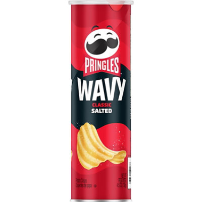 Pringles Wavy Potato Crisps Chips Classic Salted Lunch Snacks - 4.5 Oz - Image 3
