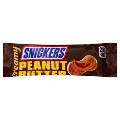 Snickers Creamy Peanut Butter Square Candy Bars Single Size  1.4 Oz
