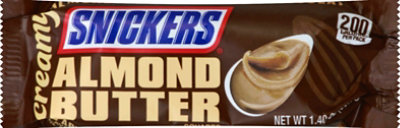 Snickers Creamy Almond Butter Square Candy Bars Single Size 1.4 Oz