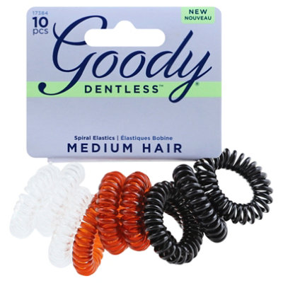 Goody Dentless Elastics Spiral Medium - 10 Count