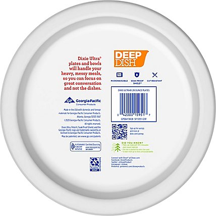 Dixie Ultra Paper Plates Printed Deep Dish 9 9/16 Inch - 18 Count - Image 4