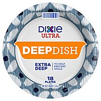 Dixie Ultra Paper Plates Printed Deep Dish 9 9/16 Inch - 18 Count - Image 2