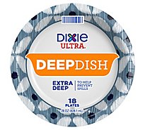 Dixie Ultra Paper Plates Printed Deep Dish 9 9/16 Inch - 18 Count
