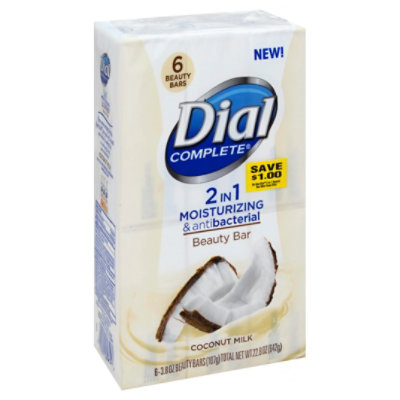 Dial Coconut Milk Beauty Bar Soap - 6-3.8 Oz - Image 1