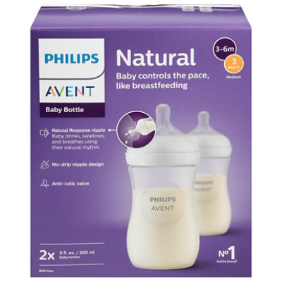 Lot de 2 Biberons Natural (260 ml) Philips Avent - ChoO Family Store