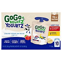 GoGo squeeZ YogurtZ Variety Pack Strawberry Banana - 10 - 3 Oz - Image 3