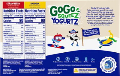 GoGo squeeZ YogurtZ Variety Pack Strawberry Banana - 10 - 3 Oz - Image 6