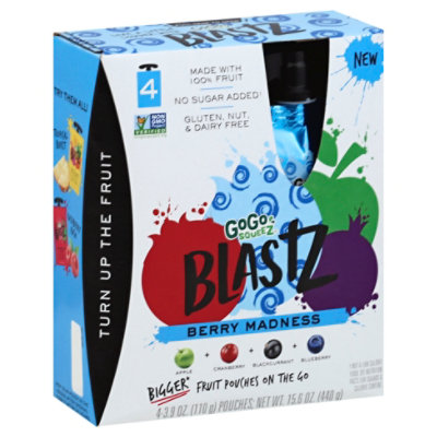 GoGo squeeZ BlastZ Berry Madness - 4-3.9 Oz - jewelosco