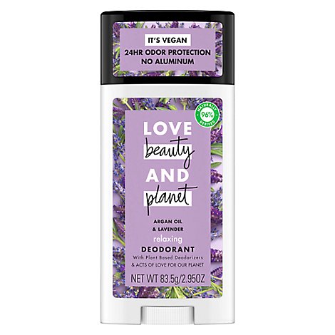 Love Beauty and Planet Argan Oil and Lavender Deodorant - 2.95 Oz
