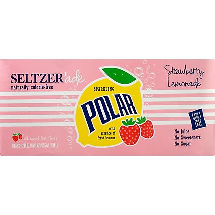 Polar Seltzer Strawberry Lemonade - 8-12 Fl. Oz. - Image 6