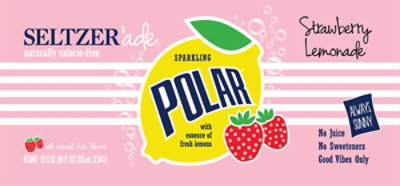 Polar Seltzer Strawberry Lemonade - 8-12 Fl. Oz. - Image 5