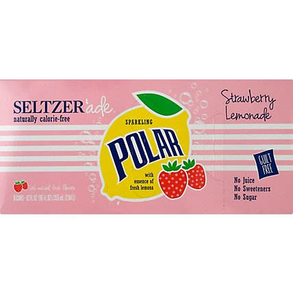 Polar Seltzer Strawberry Lemonade - 8-12 Fl. Oz. - Image 2
