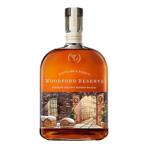 Woodford Reserve Holiday Edition Kentucky Straight 90.4 Proof Bourbon Whiskey Bottle - 1 Liter