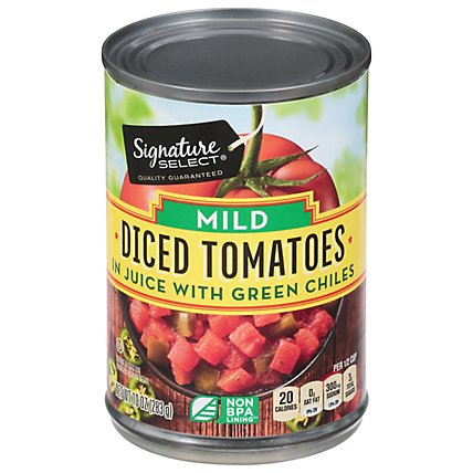 Signature SELECT Tomatoes Diced With Green Chiles Mild - 10 Oz - Image 2