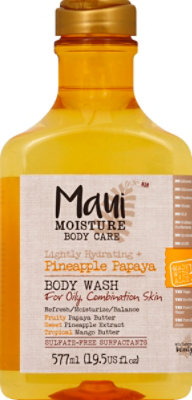 MAUI MOISTURE Body Wash Lightly Hydrating + Pineapple Papaya - 19.5 Fl. Oz. - Image 2