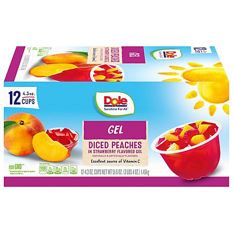 Straw Gel W/Diced Peaches - 3.22 Lb