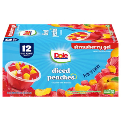 Straw Gel W/Diced Peaches - 3.22 Lb