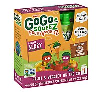 GoGo squeeZ Fruit & VeggieZ Apple Carrot Mixed Berry - 4 - 3.2 Oz