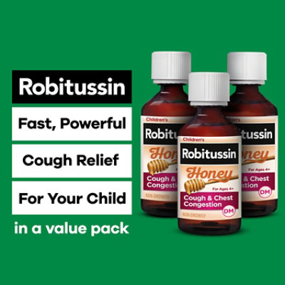 Robitussin DM Cough & Chest Congestion Childrens Non Drowsy Honey - 4 Fl. Oz. - Image 3