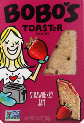 Bobos Oat Toaster Pstry Strwbry Jam - 2.5 Oz - Image 2