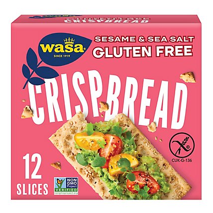 Wasa Crispbread Gluten Free Sesame & Sea Salt 12 Count - 6.1 Oz - Image 2