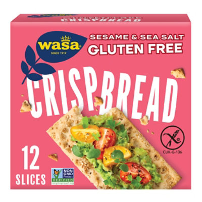 Wasa Crispbread Gluten Free Sesame & Sea Salt 12 Count - 6.1 Oz