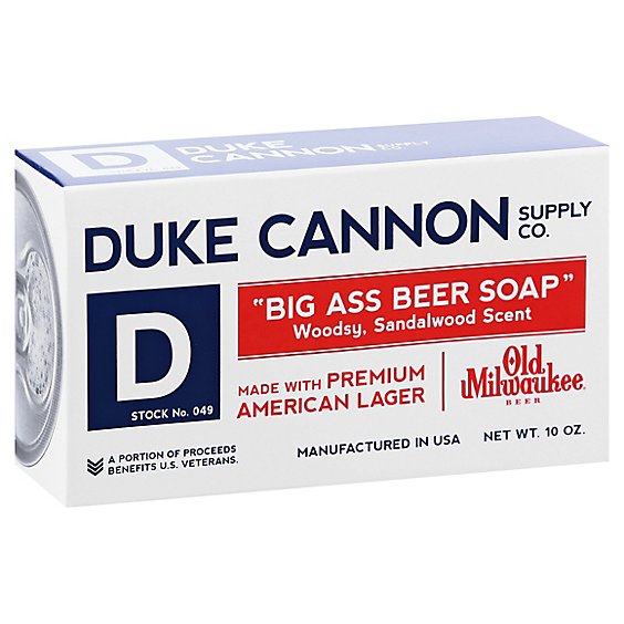 Duke Cannon Big Ass Beer Soap Woodsy Sandalwood Scent - 10 Oz