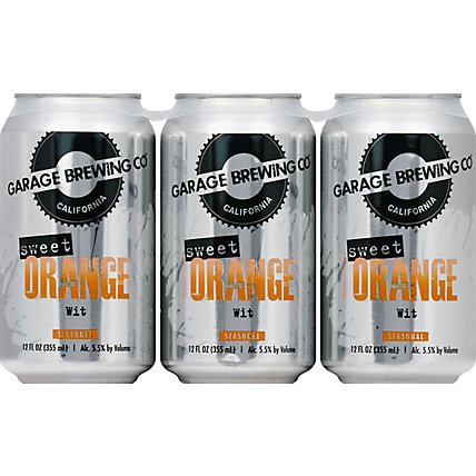 Garage Brewing Sweet Orange Wit In Cans - 6-12 Fl. Oz. - Image 2
