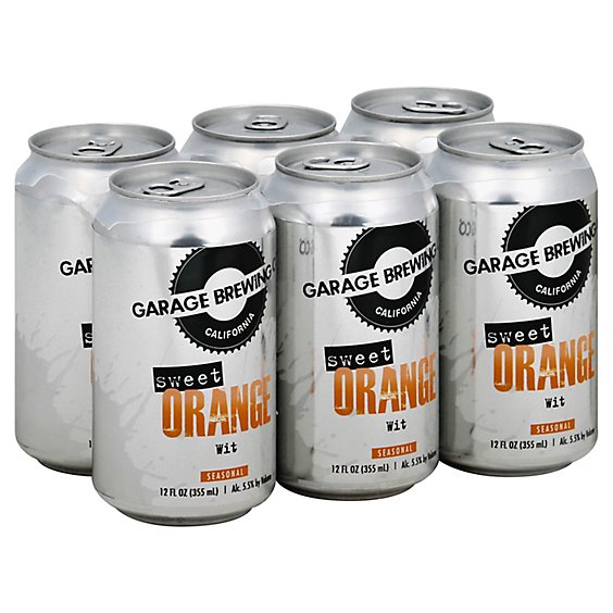 Garage Brewing Sweet Orange Wit In Cans - 6-12 Fl. Oz.