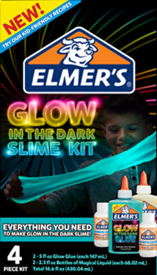 Elmer's Glow-in-the-Dark Liquid Glue, Washable, Great For Making Slime,  Assorted Colors, 5 Ounces Each, 4 Count 