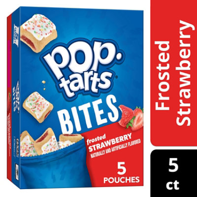 Pop-Tarts Kids Snacks Frosted Strawberry Baked Pastry Bites 5 Count - 7 Oz