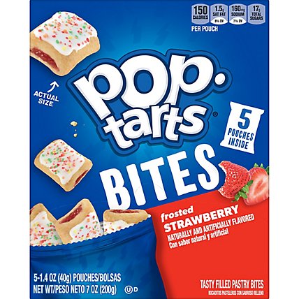 Pop-Tarts Kids Snacks Frosted Strawberry Baked Pastry Bites 5 Count - 7 Oz - Image 5