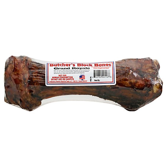 Butcher Shoppe Dog Bone Grand Royale Hickory Smoked Beef - Each