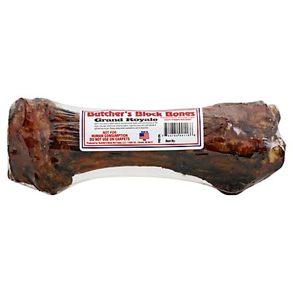 Butcher Shoppe Dog Bone Grand Royale Hickory Smoked Beef - Each - Image 1