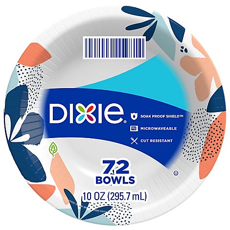 Dixie Everyday Paper Bowls Microwavable 10 Oz - 72 Count