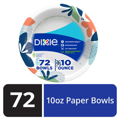 Dixie Everyday Paper Bowls Microwavable 10 Oz - 72 Count