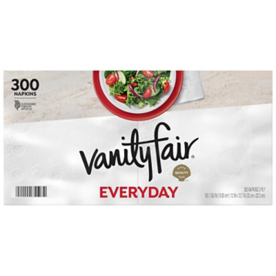 Vanity Fair Everyday Casual Napkins White Paper 2 Ply - 300 Count - Image 4